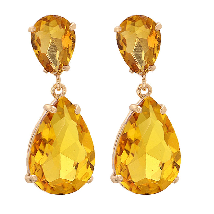 Wholesale Earrings gold Geometric glass Rhinestone droplets Alloy JDC-ES-JJ048 Earrings JoyasDeChina yellow Wholesale Jewelry JoyasDeChina Joyas De China