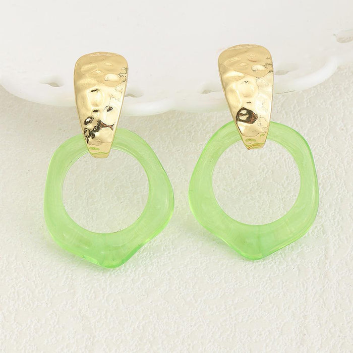 Wholesale Earrings gold Geometric hollow resin JDC-ES-e046 Earrings JoyasDeChina EZ3666lvse Wholesale Jewelry JoyasDeChina Joyas De China