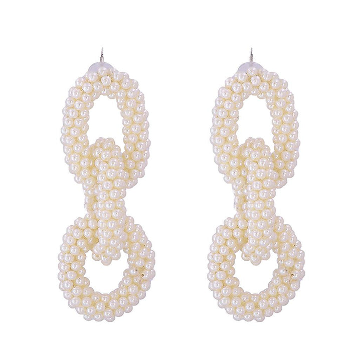 Wholesale Earrings gold Geometric pearl JDC-ES-JJ162 Earrings JoyasDeChina 55332 Wholesale Jewelry JoyasDeChina Joyas De China