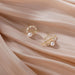 Wholesale Earrings gold Geometric round zircon pearl copper JDC-ES-W240 Earrings JoyasDeChina Main drawing Wholesale Jewelry JoyasDeChina Joyas De China