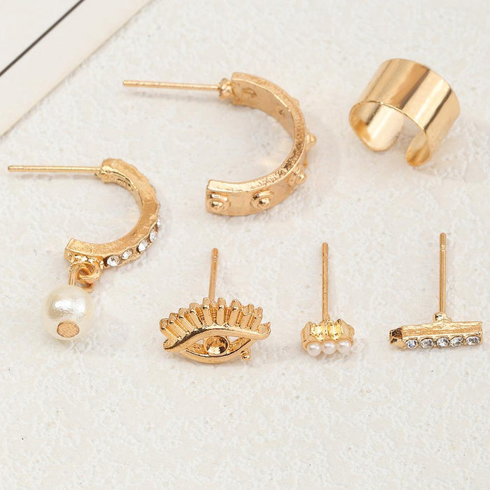 Wholesale Earrings gold geometry Alloy JDC-ES-e045 Earrings JoyasDeChina EZ3652jinse Wholesale Jewelry JoyasDeChina Joyas De China