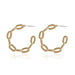 Bulk Jewelry Wholesale Earrings gold geometry C-shaped alloy JDC-ES-JJ136 Wholesale factory from China YIWU China