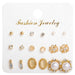 Wholesale Earrings gold geometry Pearl rhinestones Alloy JDC-ES-F471 Earrings JoyasDeChina 50060 Wholesale Jewelry JoyasDeChina Joyas De China