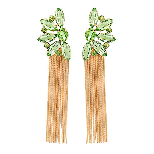 Bulk Jewelry Wholesale Earrings gold Half round flower tassel Alloy JDC-ES-JJ029 Wholesale factory from China YIWU China