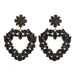 Wholesale Earrings gold Heart-shaped Rhinestone Alloy geometry JDC-ES-JJ011 Earrings JoyasDeChina black Wholesale Jewelry JoyasDeChina Joyas De China