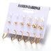 Wholesale Earrings gold Pearl open circle alloy JDC-ES-xy057 Earrings JoyasDeChina C18-05-10 Wholesale Jewelry JoyasDeChina Joyas De China
