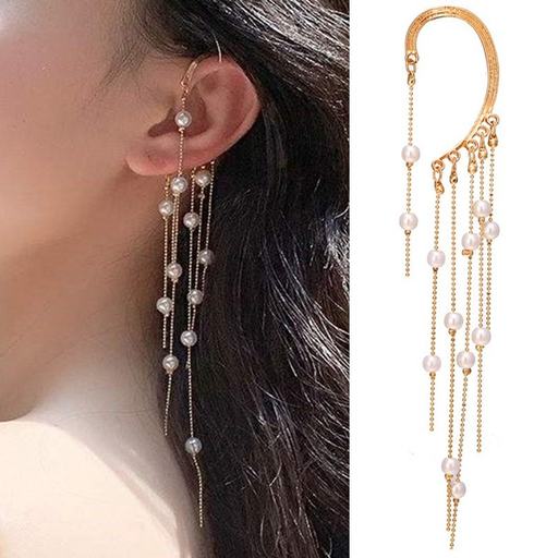 Bulk Jewelry Wholesale Earrings gold Pearl tassel Alloy JDC-ES-F474 Wholesale factory from China YIWU China