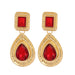 Wholesale Earrings gold Red drop alloy JDC-ES-JJ058 Earrings JoyasDeChina red Wholesale Jewelry JoyasDeChina Joyas De China