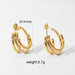 Wholesale Earrings gold Stainless steel C shape JDC-ES-JD046 Earrings JoyasDeChina JDE201436 Wholesale Jewelry JoyasDeChina Joyas De China