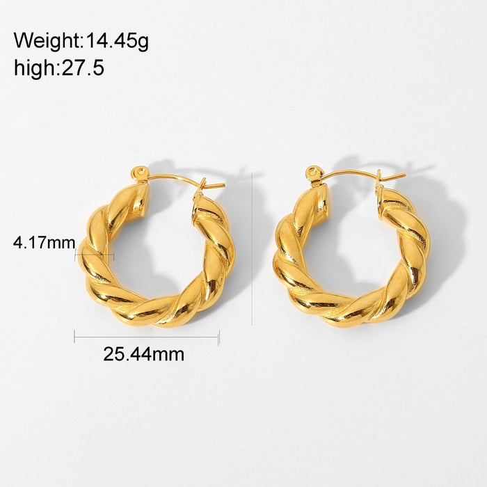 Wholesale Earrings gold Stainless steel C shape JDC-ES-JD069 Earrings JoyasDeChina JDE201429 Wholesale Jewelry JoyasDeChina Joyas De China
