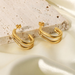 Bulk Jewelry Wholesale Earrings gold Stainless steel C shape JDC-ES-JD070 Wholesale factory from China YIWU China