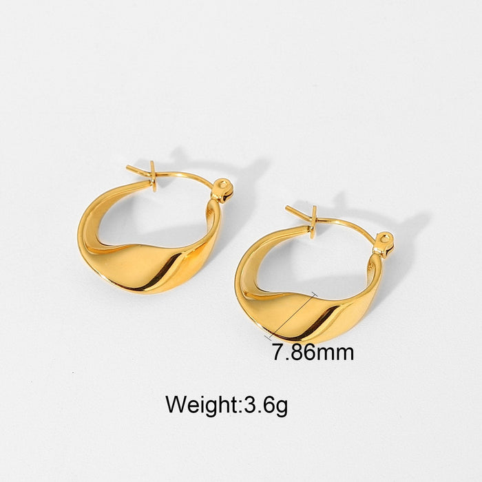 Wholesale Earrings gold Stainless steel Circle JDC-ES-JD044 Earrings JoyasDeChina JDE201402 Wholesale Jewelry JoyasDeChina Joyas De China