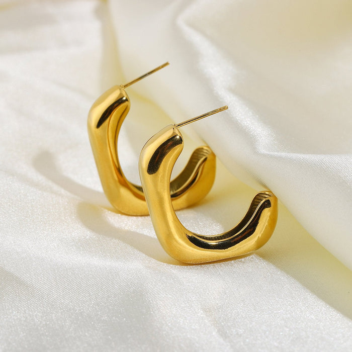 Wholesale Earrings gold Stainless steel geometry JDC-ES-JD083 Earrings JoyasDeChina JDE201285-2 Wholesale Jewelry JoyasDeChina Joyas De China