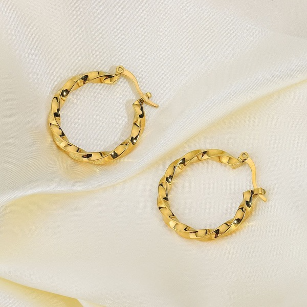 Bulk Jewelry Wholesale Earrings gold Stainless steel Hollow JDC-ES-JD045 Wholesale factory from China YIWU China