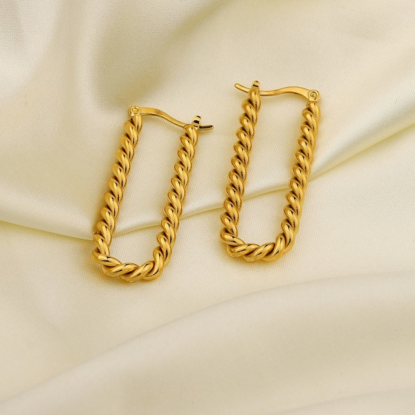 Bulk Jewelry Wholesale Earrings gold Stainless steel Round shape JDC-ES-JD027 Wholesale factory from China YIWU China