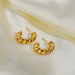 Bulk Jewelry Wholesale Earrings gold Stainless steel Twist spiral JDC-ES-JD043 Wholesale factory from China YIWU China