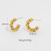 Wholesale Earrings gold Stainless steel Twist spiral JDC-ES-JD043 Earrings JoyasDeChina JDE201268 Wholesale Jewelry JoyasDeChina Joyas De China
