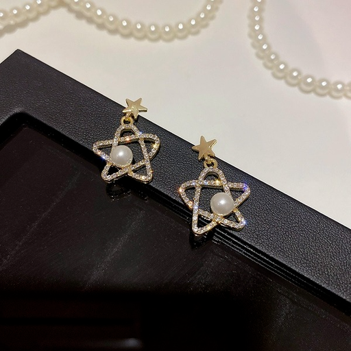 Bulk Jewelry Wholesale Earrings gold Star pearl Alloy JDC-ES-b362 Wholesale factory from China YIWU China