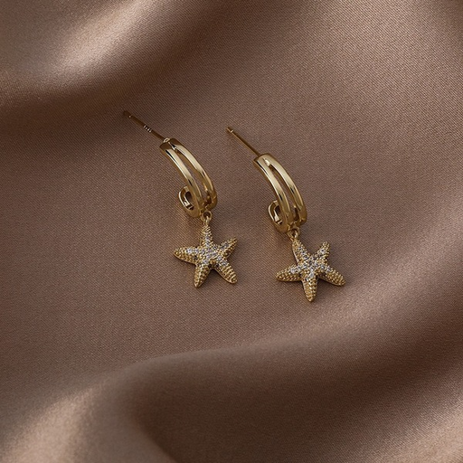 Bulk Jewelry Wholesale Earrings gold starfish Alloy JDC-ES-W201 Wholesale factory from China YIWU China