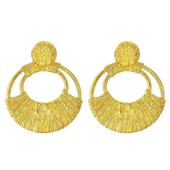 Wholesale Earrings gold Texture Alloy JDC-ES-JJ090 Earrings JoyasDeChina Golden Wholesale Jewelry JoyasDeChina Joyas De China