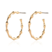 Wholesale Earrings Golden Alloy Bamboo C-shape JDC-ES-TC125 Earrings JoyasDeChina Wholesale Jewelry JoyasDeChina Joyas De China