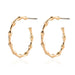 Wholesale Earrings Golden Alloy Bamboo C-shape JDC-ES-TC125 Earrings JoyasDeChina Golden Wholesale Jewelry JoyasDeChina Joyas De China