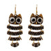 Wholesale Earrings Golden Alloy drip oil owl JDC-ES-TC116 Earrings JoyasDeChina 11860-3 Black Wholesale Jewelry JoyasDeChina Joyas De China