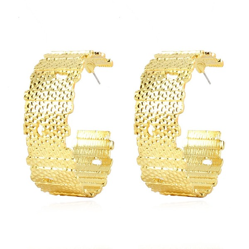 Wholesale Earrings Golden C shape Alloy JDC-ES-TC123 Earrings JoyasDeChina Wholesale Jewelry JoyasDeChina Joyas De China
