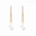 Wholesale Earrings Golden Diamond Pearl Long Tassel JDC-ES-BY001 Earrings JoyasDeChina Wholesale Jewelry JoyasDeChina Joyas De China