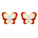 Wholesale Earrings Golden Dripping oil diamond butterfly copper JDC-ES-AS304 Earrings JoyasDeChina Red Wholesale Jewelry JoyasDeChina Joyas De China