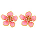 Wholesale Earrings Golden flower copper JDC-ES-AS315 Earrings JoyasDeChina pink Wholesale Jewelry JoyasDeChina Joyas De China