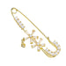 Wholesale Earrings Golden Flower rhinestone pin Alloy JDC-ES-JJ226 Earrings JoyasDeChina 55511 Wholesale Jewelry JoyasDeChina Joyas De China