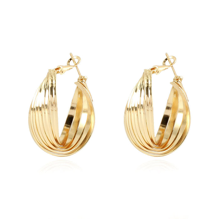 Wholesale Earrings Golden Geometry Alloy JDC-ES-TC119 Earrings JoyasDeChina golden Wholesale Jewelry JoyasDeChina Joyas De China