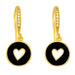 Wholesale Earrings Golden geometry copper JDC-ES-AS302 Earrings JoyasDeChina black Wholesale Jewelry JoyasDeChina Joyas De China