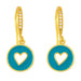 Wholesale Earrings Golden geometry copper JDC-ES-AS302 Earrings JoyasDeChina blue Wholesale Jewelry JoyasDeChina Joyas De China