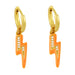 Wholesale Earrings Golden geometry copper JDC-ES-AS305 Earrings JoyasDeChina Orange Wholesale Jewelry JoyasDeChina Joyas De China