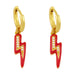 Wholesale Earrings Golden geometry copper JDC-ES-AS305 Earrings JoyasDeChina red Wholesale Jewelry JoyasDeChina Joyas De China