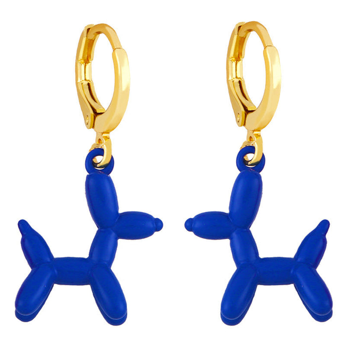 Wholesale Earrings Golden geometry copper JDC-ES-AS308 Earrings JoyasDeChina Blue Wholesale Jewelry JoyasDeChina Joyas De China