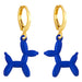 Wholesale Earrings Golden geometry copper JDC-ES-AS308 Earrings JoyasDeChina Blue Wholesale Jewelry JoyasDeChina Joyas De China