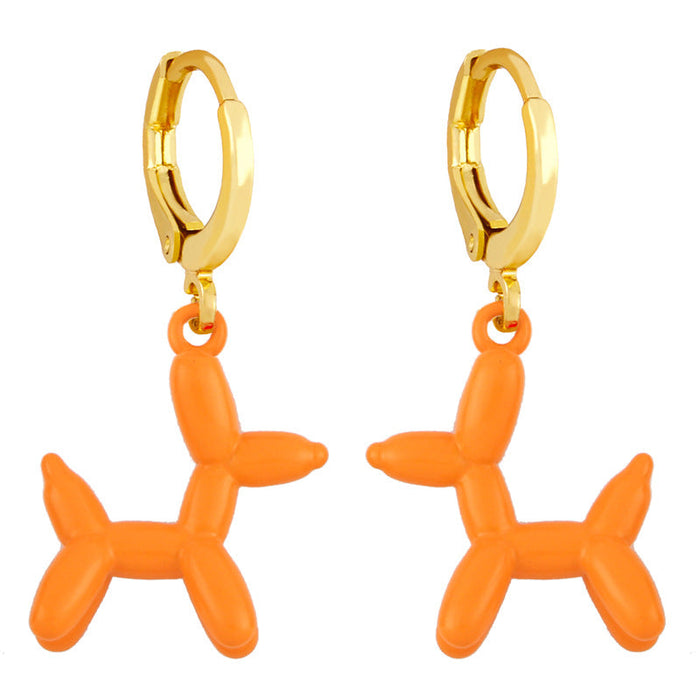 Wholesale Earrings Golden geometry copper JDC-ES-AS308 Earrings JoyasDeChina Orange Wholesale Jewelry JoyasDeChina Joyas De China