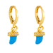 Wholesale Earrings Golden geometry copper JDC-ES-AS314 Earrings JoyasDeChina blue Wholesale Jewelry JoyasDeChina Joyas De China