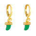Wholesale Earrings Golden geometry copper JDC-ES-AS314 Earrings JoyasDeChina green Wholesale Jewelry JoyasDeChina Joyas De China