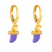 Wholesale Earrings Golden geometry copper JDC-ES-AS314 Earrings JoyasDeChina purple Wholesale Jewelry JoyasDeChina Joyas De China