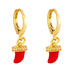 Wholesale Earrings Golden geometry copper JDC-ES-AS314 Earrings JoyasDeChina Red Wholesale Jewelry JoyasDeChina Joyas De China