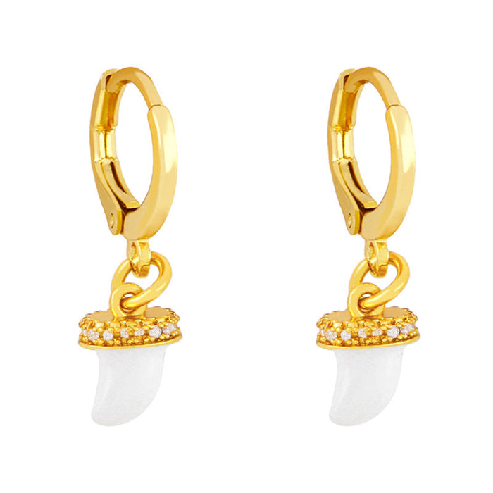 Wholesale Earrings Golden geometry copper JDC-ES-AS314 Earrings JoyasDeChina white Wholesale Jewelry JoyasDeChina Joyas De China