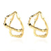 Wholesale Earrings Golden Irregular texture metal JDC-ES-TC137 Earrings JoyasDeChina Golden Wholesale Jewelry JoyasDeChina Joyas De China
