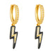 Wholesale Earrings Golden lightning copper JDC-ES-AS310 Earrings JoyasDeChina Black Wholesale Jewelry JoyasDeChina Joyas De China
