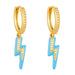 Wholesale Earrings Golden lightning copper JDC-ES-AS310 Earrings JoyasDeChina Blue Wholesale Jewelry JoyasDeChina Joyas De China