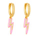 Wholesale Earrings Golden lightning copper JDC-ES-AS310 Earrings JoyasDeChina pink Wholesale Jewelry JoyasDeChina Joyas De China