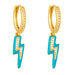 Wholesale Earrings Golden lightning copper JDC-ES-AS310 Earrings JoyasDeChina purplish blue Wholesale Jewelry JoyasDeChina Joyas De China